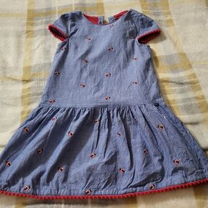 Gymboree denim ladybug dress size 6